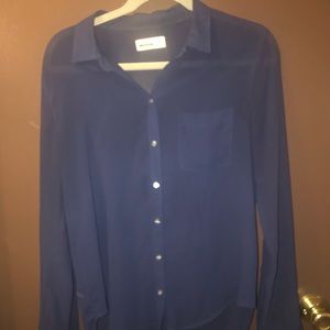 Sheer button down blouse